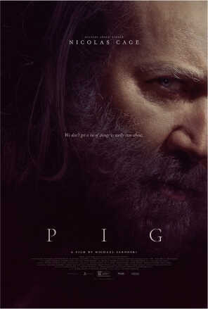 Poster: Old, bearded Nick Cage looking angry